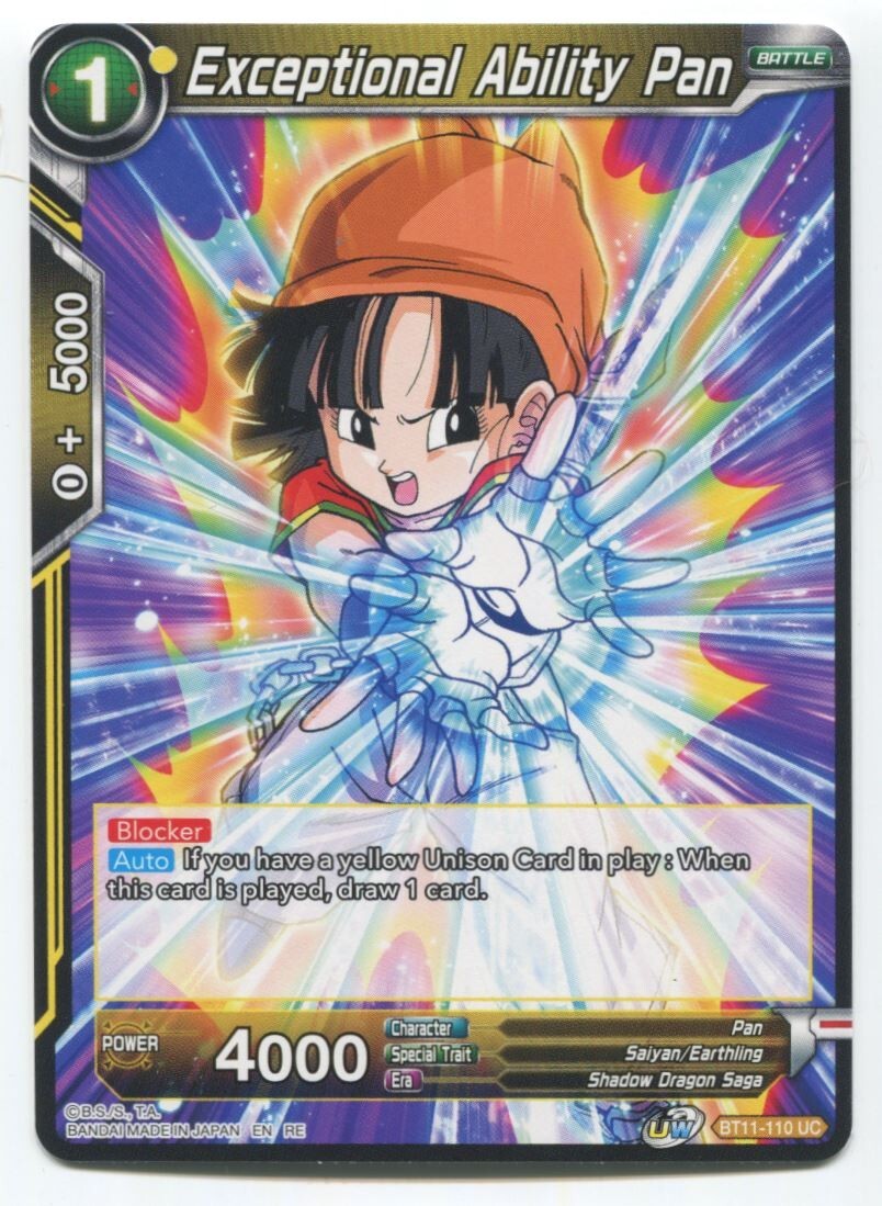 DBS Dragon Ball Super Exceptional Ability Pan #BT11-110 UC Near Mint