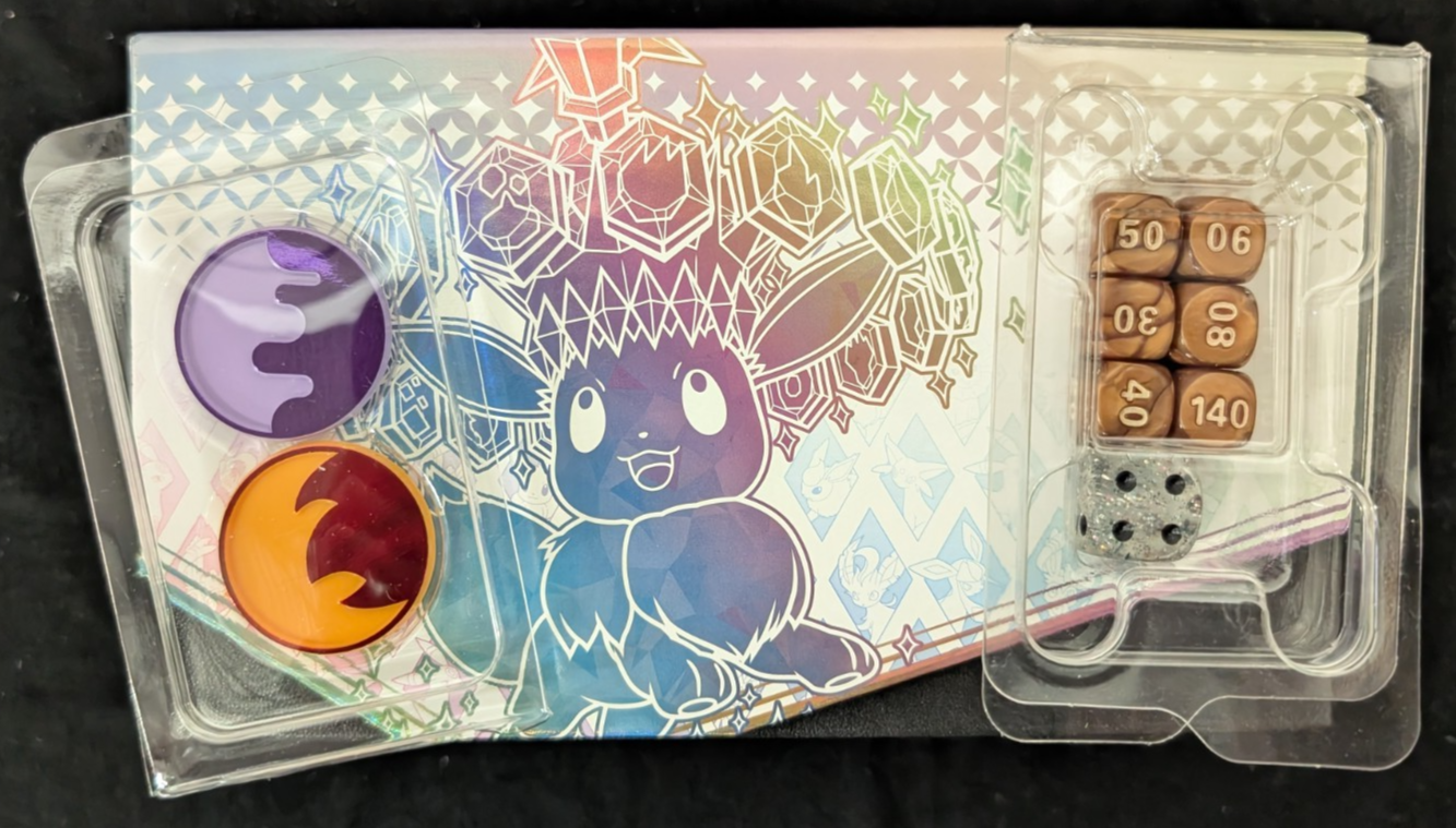 Pokemon TCG OPEN USED ETB Including Dice and Markers Prismatic Evolutions