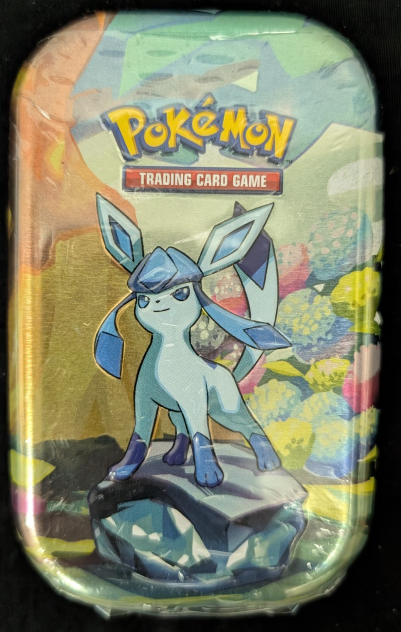 Scarlet & Violet Prismatic Evolutions Mini Tin Glaceon Art Pokemon TCG SEALED