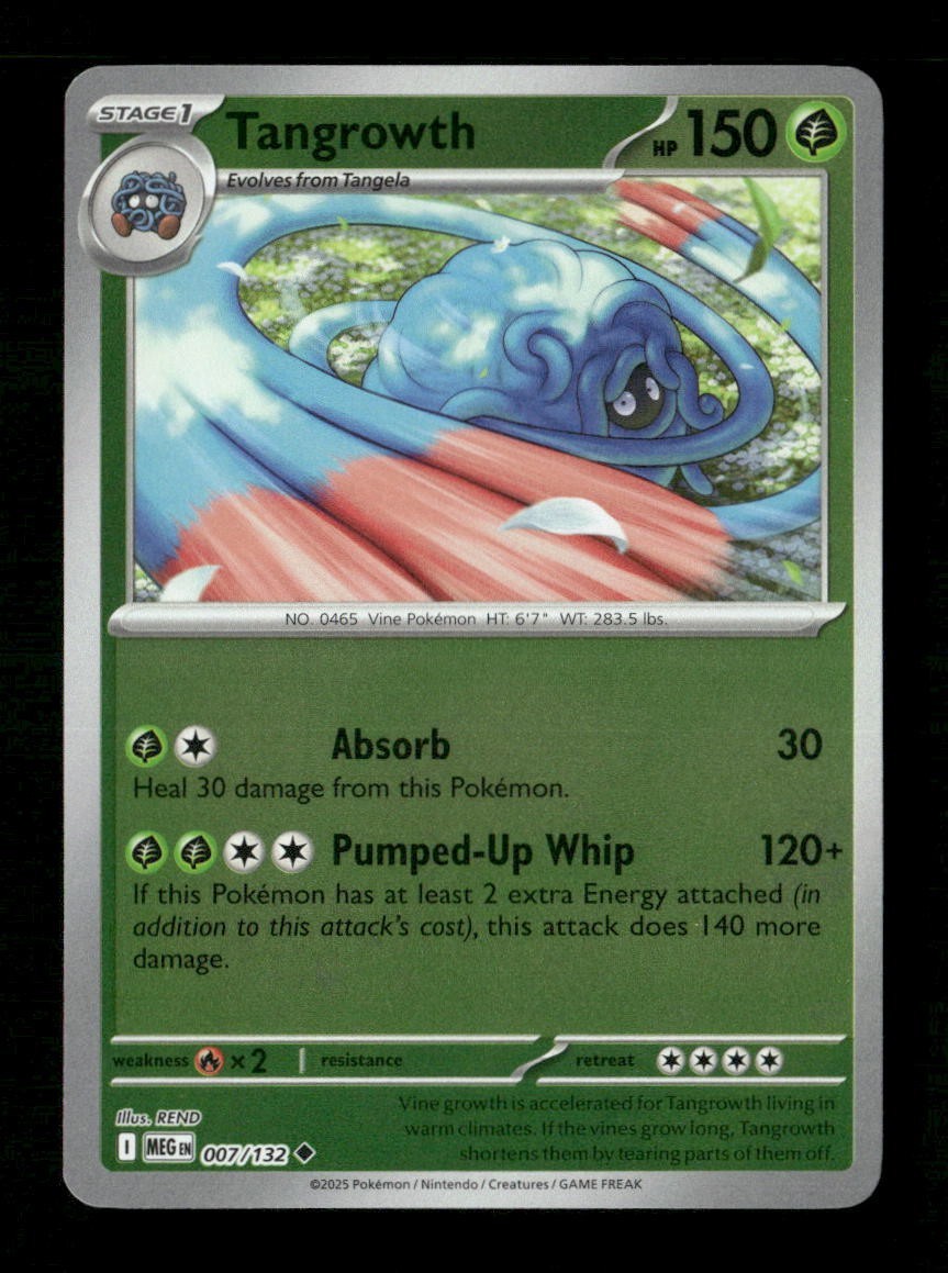 Tangrowth #007/132 Reverse Holofoil Pokemon Mega Evolution