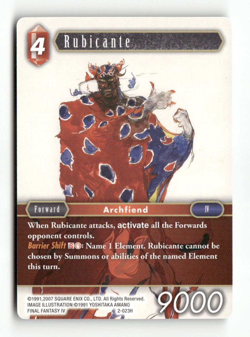 Rubicante 2-023H Hero Opus II Final Fantasy Near Mint