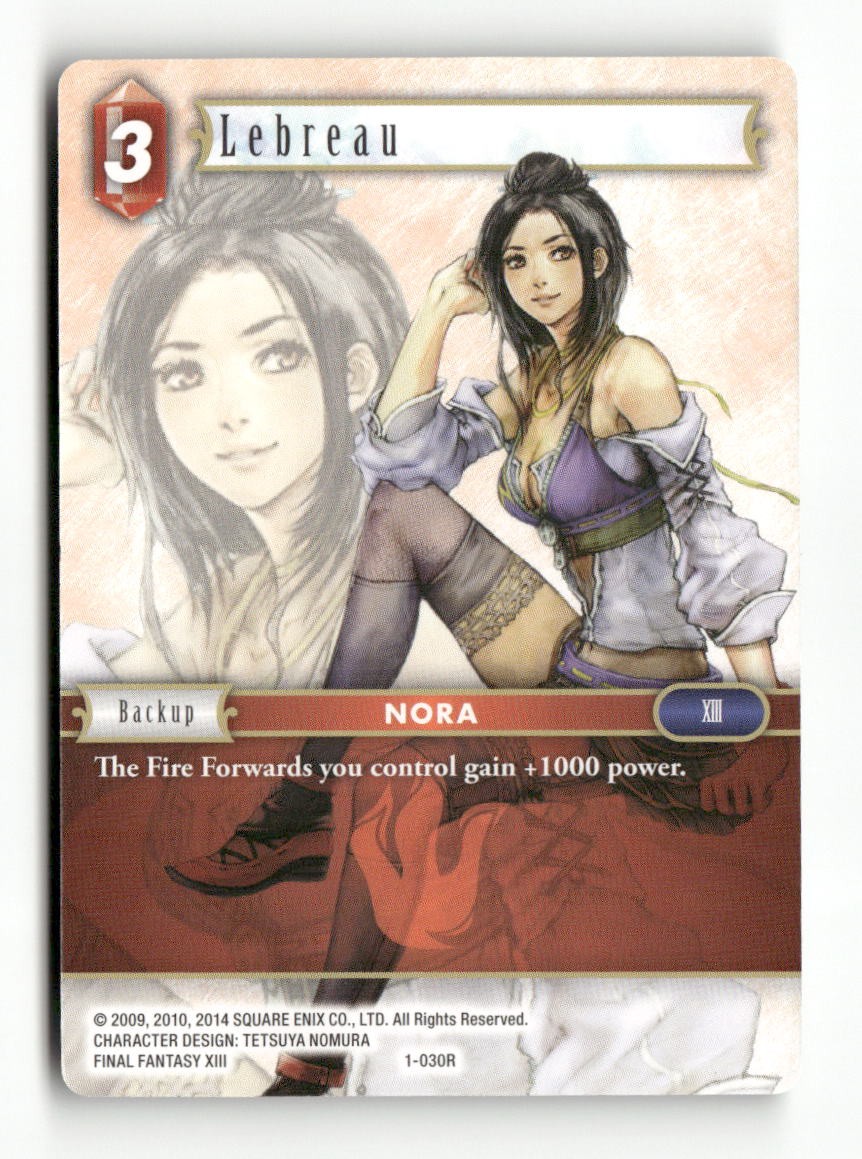 Lebreau 1-030R Rare Opus I Final Fantasy Near Mint
