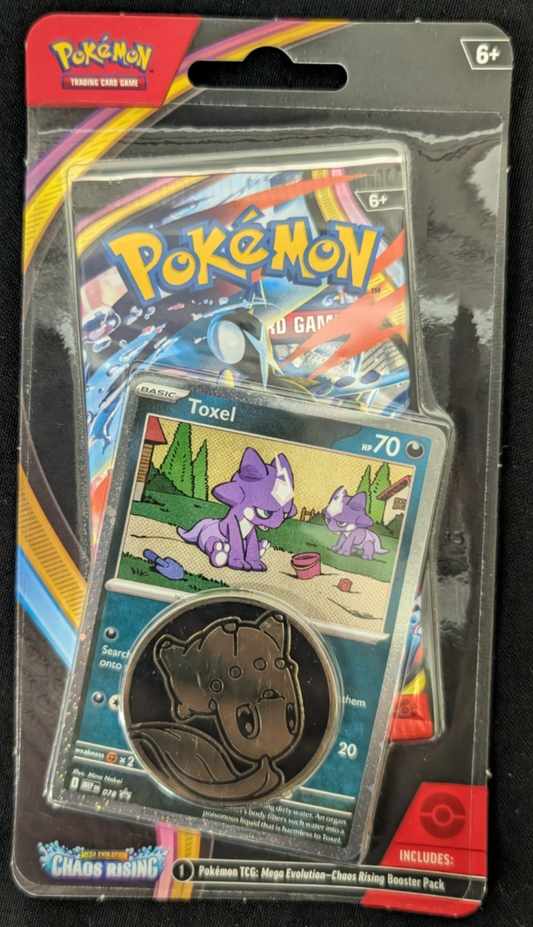 Mega Evolution Chaos Rising Checklane Blister Toxel Promo Pokemon TCG