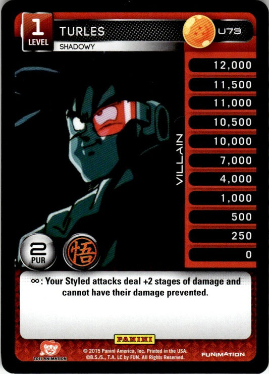 Dragon Ball Z Funimation Panini Turles #U73 Near Mint