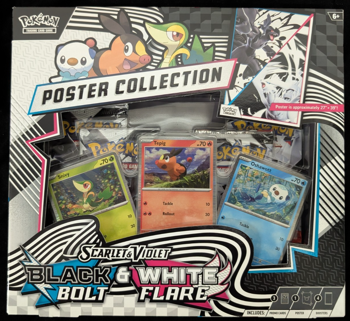 Pokemon SEALED UNOPENED Unova Poster Collection Black Bolt White Flare