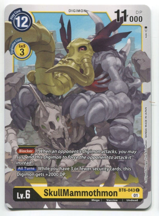 Digimon Card Game SkullMammothmon #BT6-043 C Near Mint