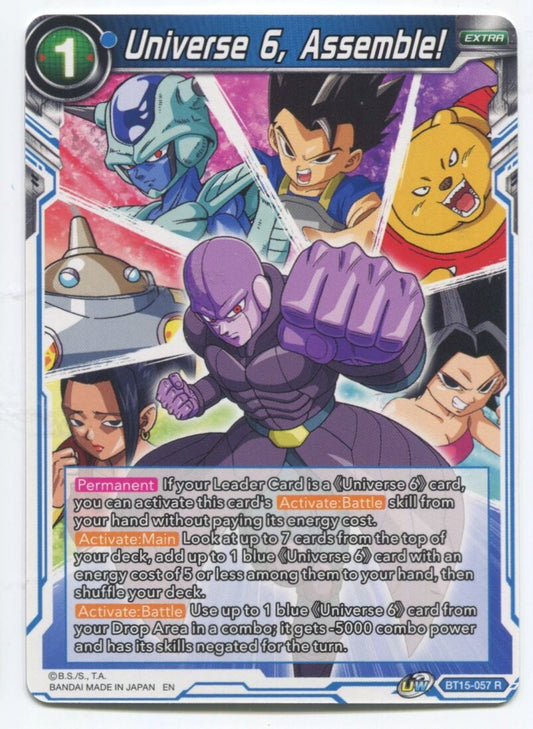 DBS Dragon Ball Super Universe 6 Assemble! #BT15-057 R Near Mint
