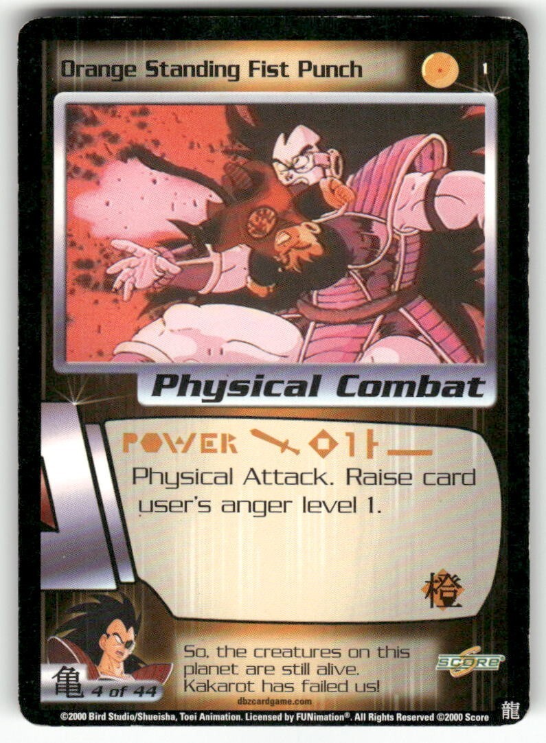 Dragon Ball Z Score Orange Standing Fist Punch #1 Very Good