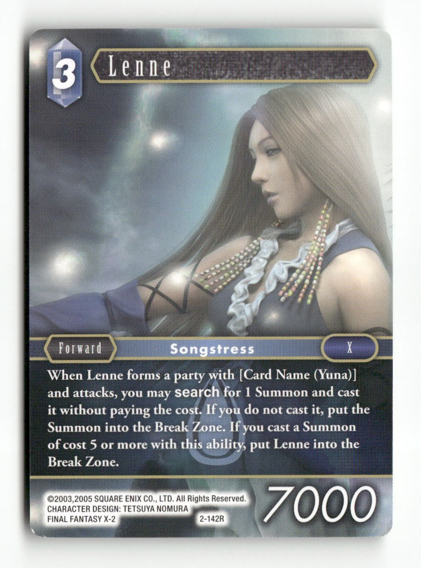 Lenne 2-142R Rare Opus II Final Fantasy Near Mint