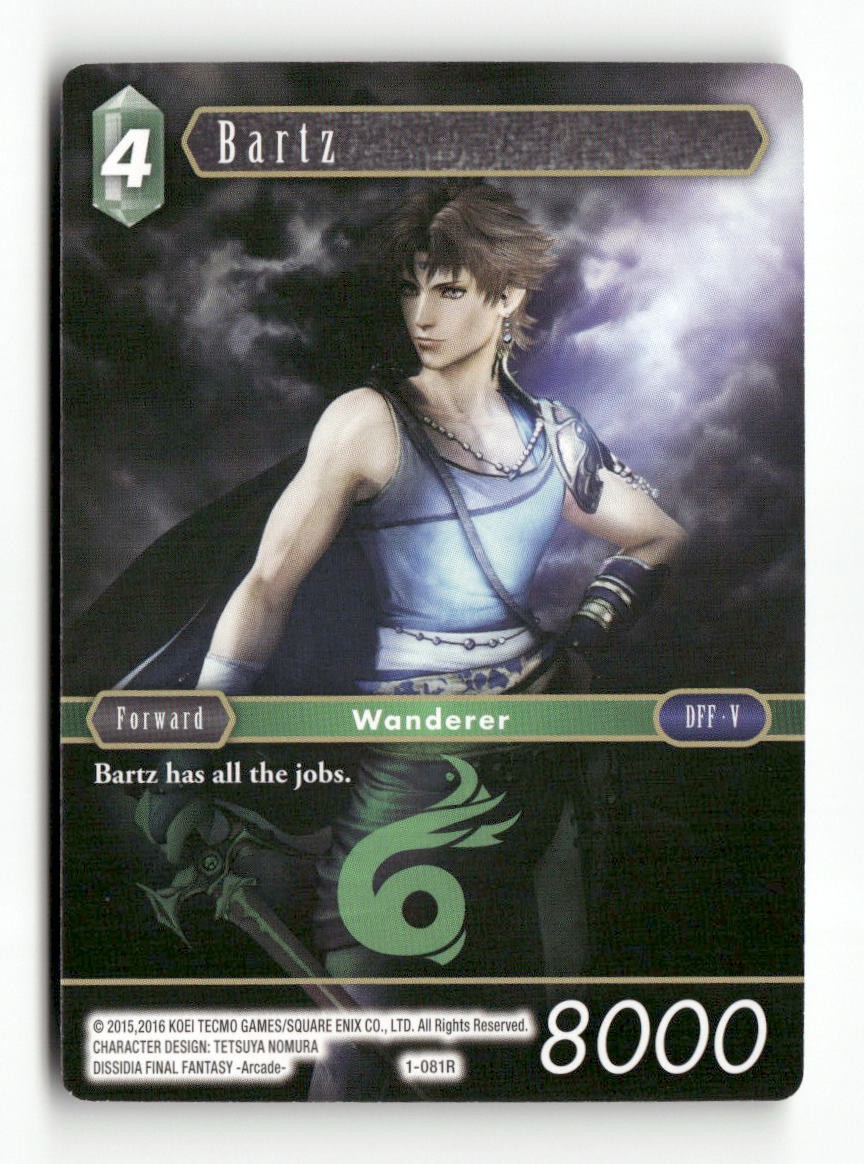 Bartz 1-081R Rare Opus I Final Fantasy Near Mint