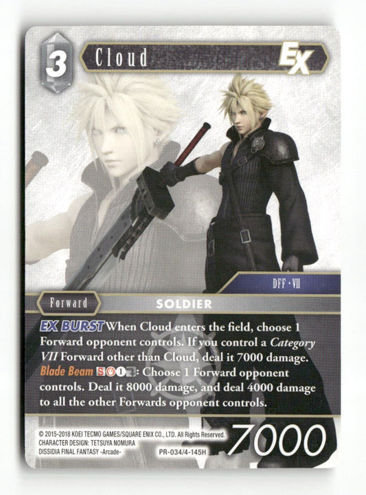 Cloud EX PR-034/4-145H Promo FF: Promo Cards Final Fantasy Near Mint