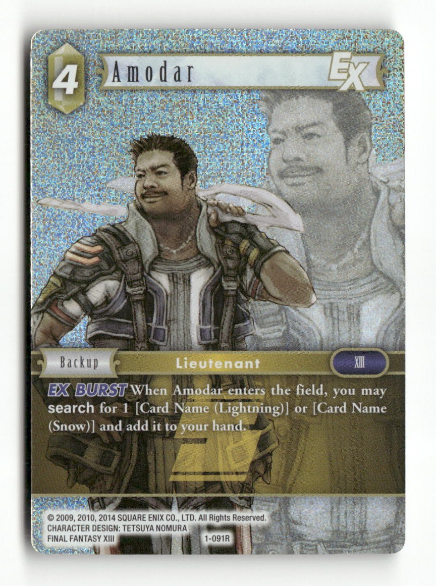 Amodar EX 1-091R Rare Opus I Final Fantasy Foil Near Mint