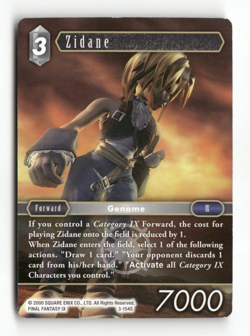 Zidane (Starter) 3-154S Starter Opus III Final Fantasy Near Mint