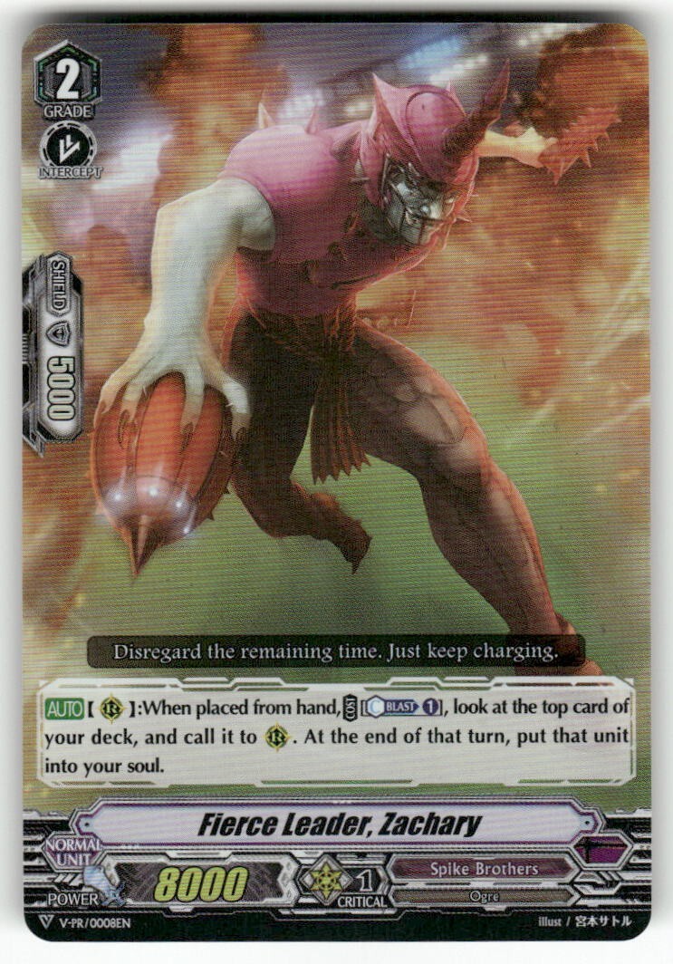 Cardfight Vanguard Fierce Leader, Zachary #V-PR/0008EN PR