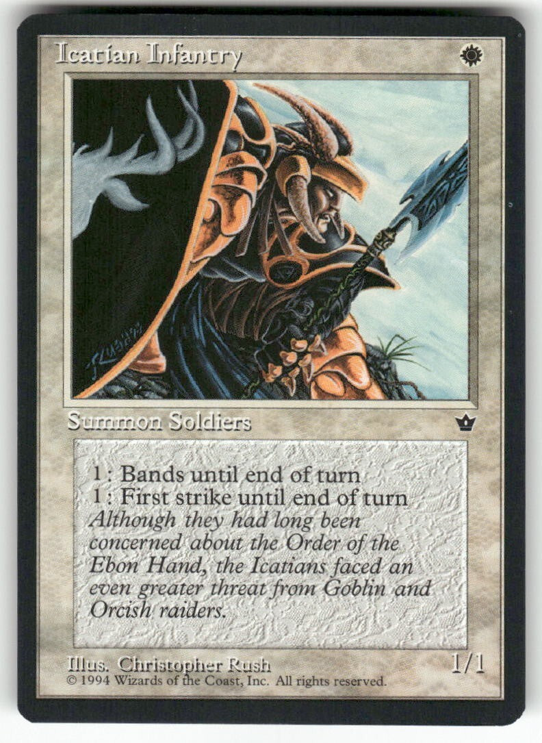 MTG Magic 1994 Fallen Empires Icatian Infantry Near Mint