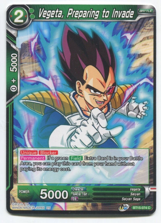 DBS Dragon Ball Super Vegeta Preparing To Invade #BT15-074 C Near Mint