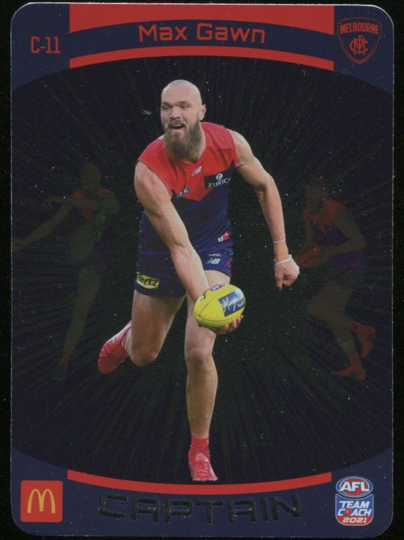 AFL 2021 McDonalds Teamcoach Captain Melbourne Demons Max Gawn #C-11 Near Mint