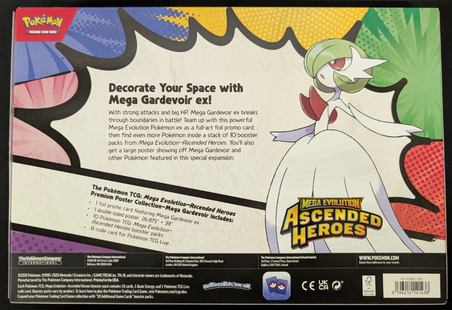 Ascended Heroes Premium Poster Collection Mega Gardevoir Pokemon TCG SEALED