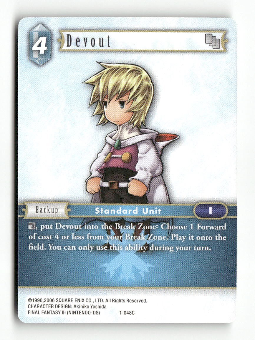 Devout (Ingus) 1-048C Common Opus I Final Fantasy Near Mint