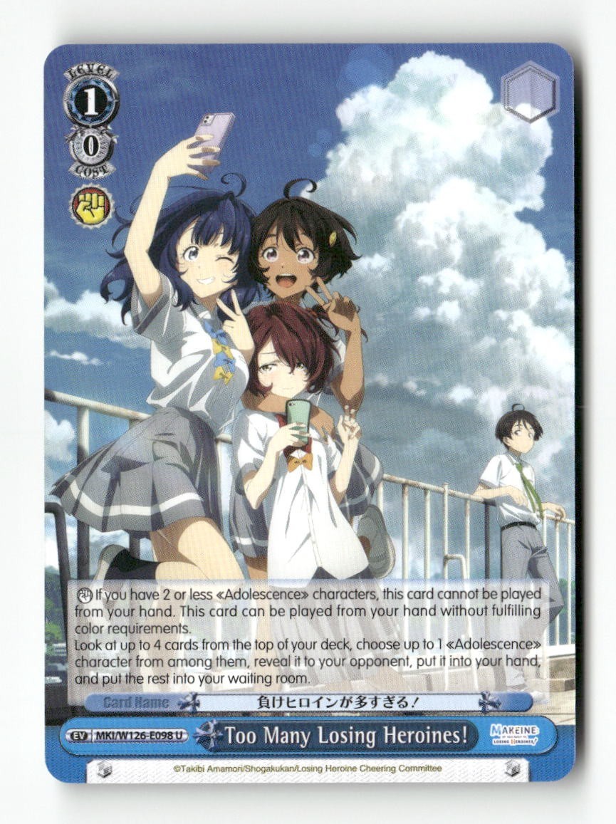 Too Many Losing Heroines! MKI/W126-E098 U Weiss Schwarz TCG