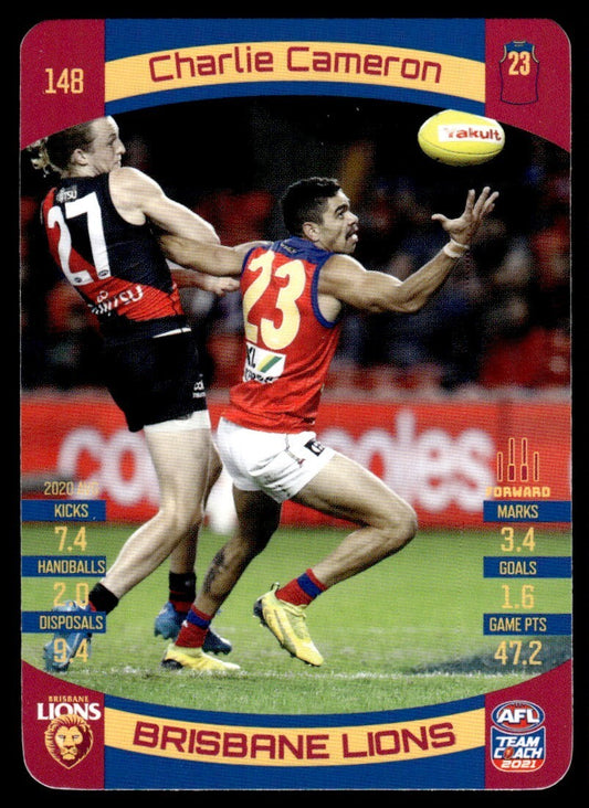 AFL 2021 McDonalds Brisbane Lions Charlie Cameron #148 Near Mint