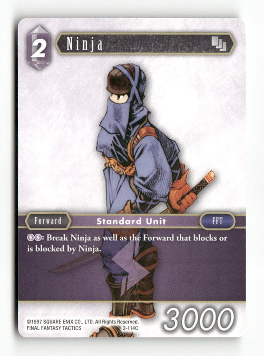 Ninja (Male Unit) 2-114C Common Opus II Final Fantasy Near Mint