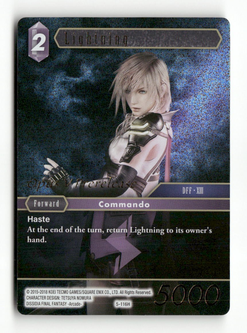 Lightning (Prerelease Promo) PR-027/5-116H FF: Promo Cards Final Fantasy Foil NM