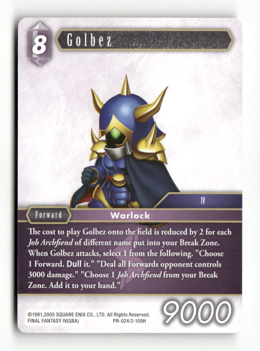 Golbez (Alternate Art Promo) PR-024/2-109H FF: Promo Cards Final Fantasy NM