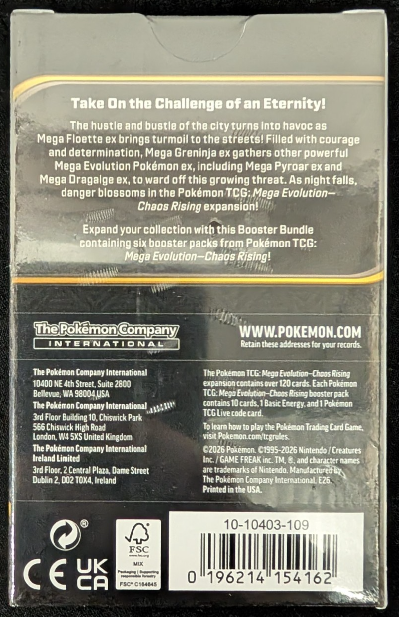 Mega Evolution Chaos Rising Booster Bundle NEW SEALED Pokemon TCG