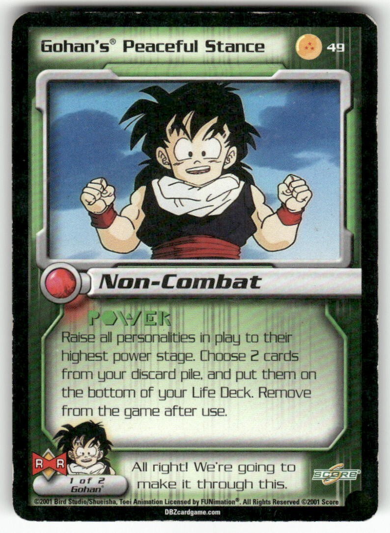 Dragon Ball Z Score Gohan's Peaceful Stance #49 Very Good