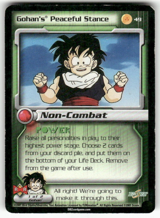 Dragon Ball Z Score Gohan's Peaceful Stance #49 Very Good