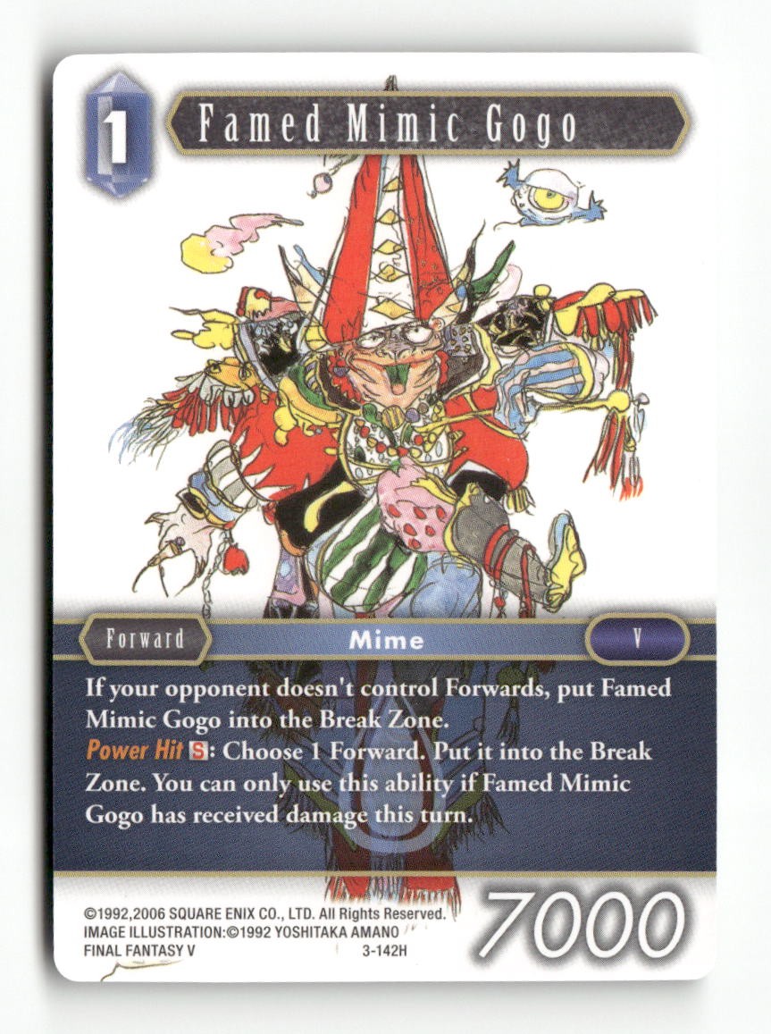 Famed Mimic Gogo 3-142H Hero Opus III Final Fantasy Near Mint