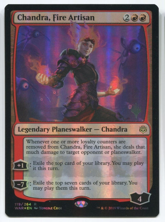 MTG Magic WAR Chandra Fire Artisan Foil #119 Near Mint