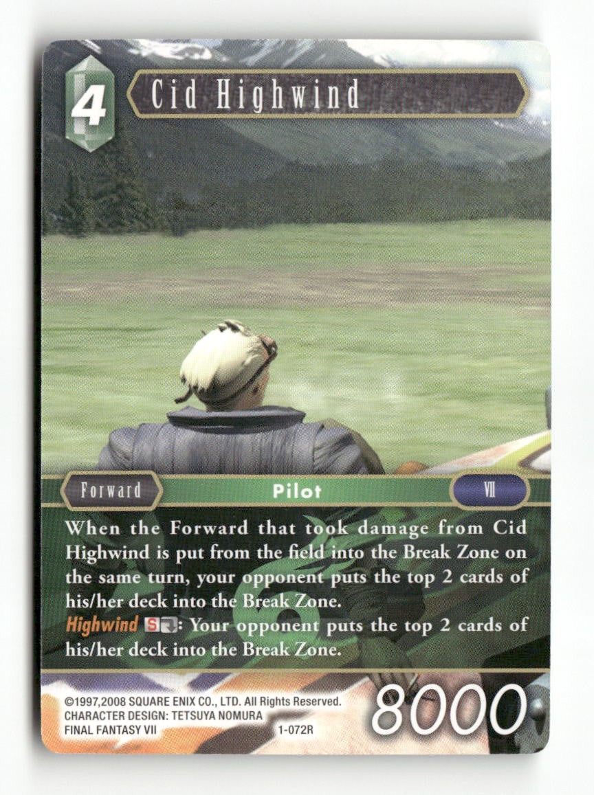 Cid Highwind (Rare) 1-072R Rare Opus I Final Fantasy Near Mint