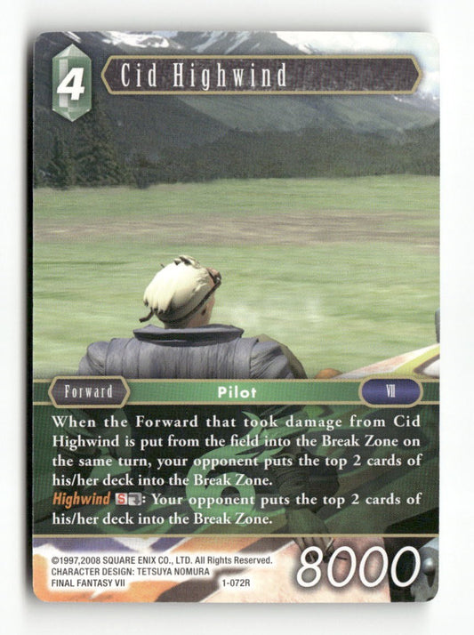 Cid Highwind (Rare) 1-072R Rare Opus I Final Fantasy Near Mint