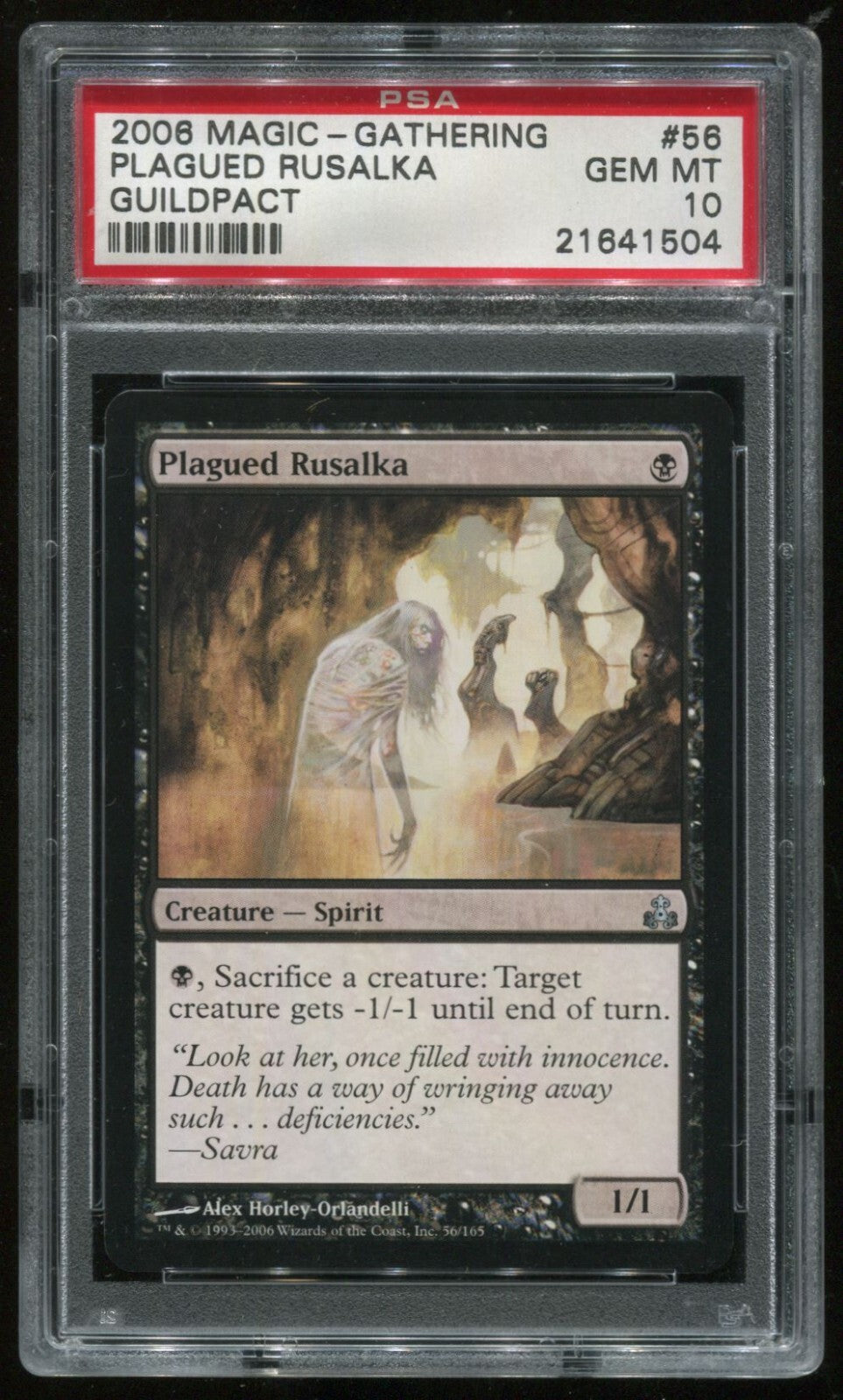 MTG Magic 2006 Guildpact Plagued Rusalka #56 PSA 10 Gem Mint