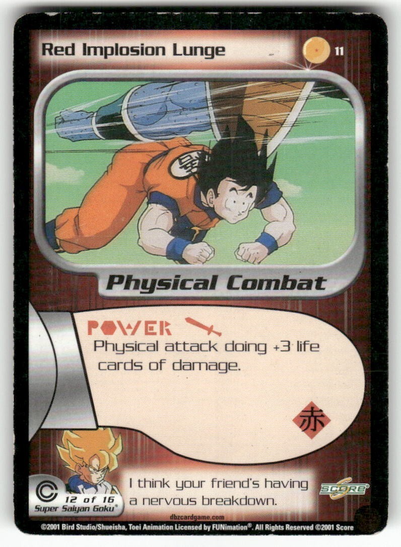 Dragon Ball Z Score Red Implosion Lunge #11 Very Good