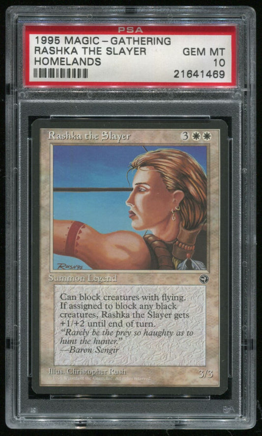 MTG Magic 1995 Homelands Rashka The Slayer PSA 10 Gem Mint