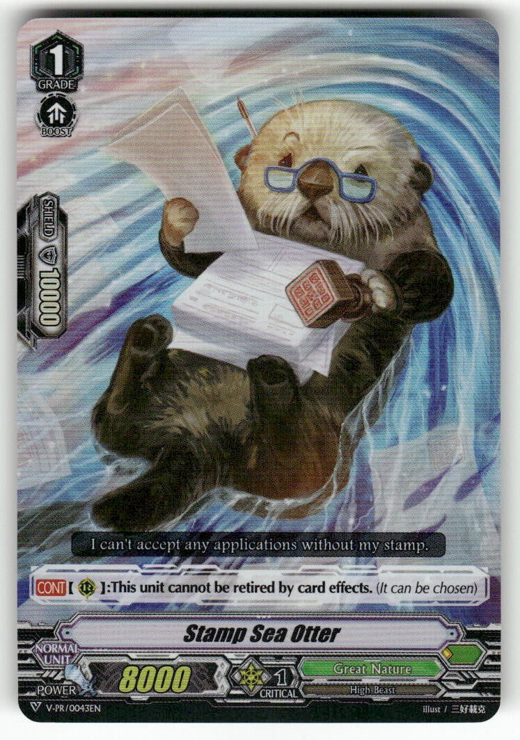 Cardfight Vanguard Stamp Sea Otter - V-PR/043EN #V-PR/0043EN PR