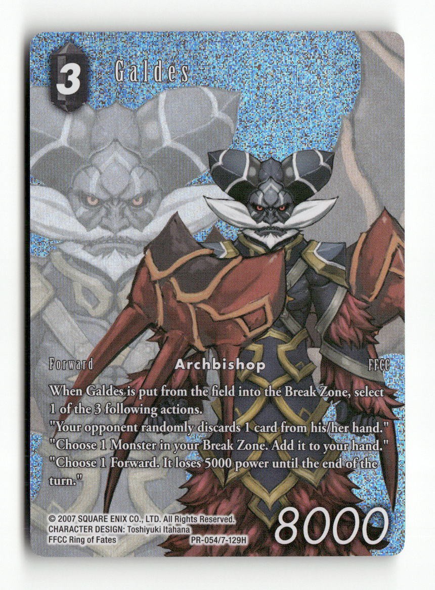 Galdes PR-054/7-129H Promo FF: Promo Cards Final Fantasy Foil Near Mint
