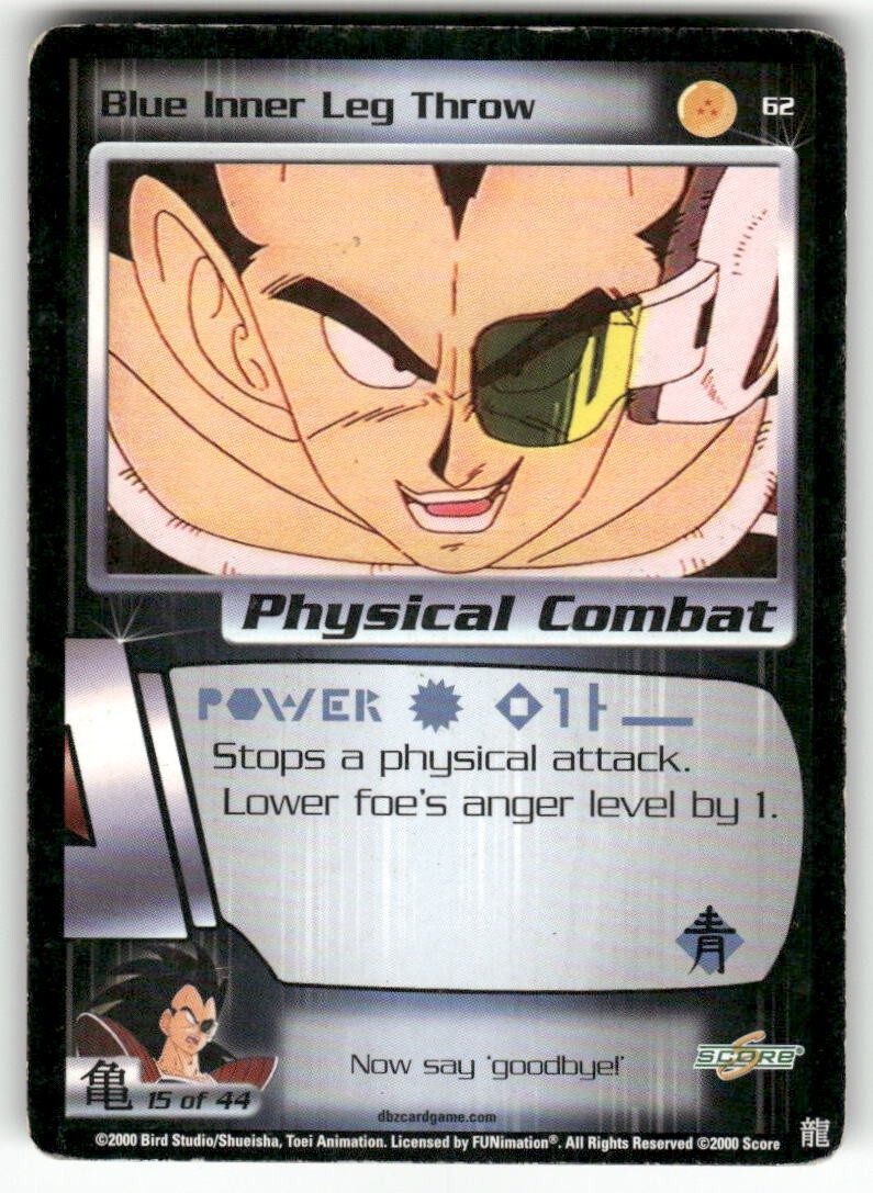 Dragon Ball Z Score Blue Inner Leg Throw #62 Very Good