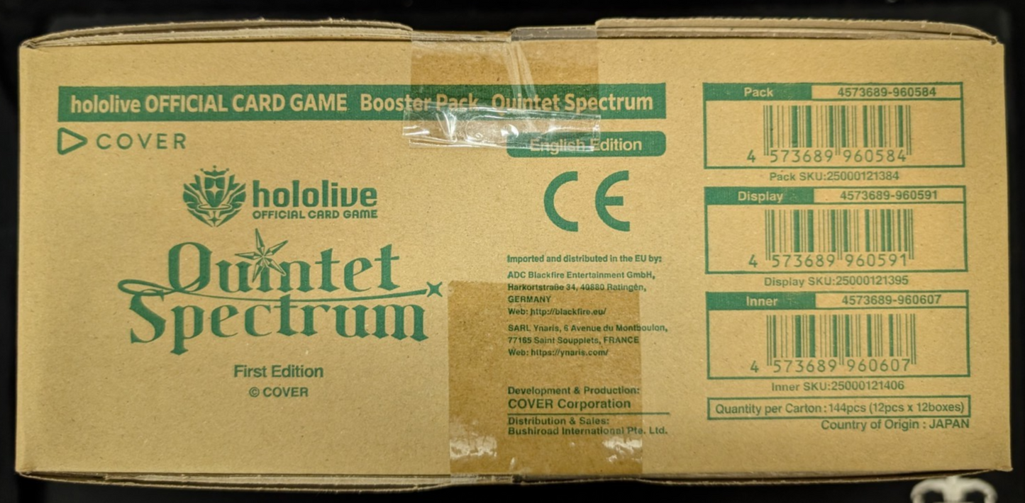 Quintet Spectrum hBP02e First Edition Booster Box Hololive English TCG