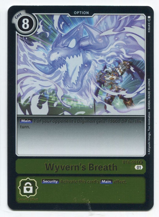 Digimon Card Game Wyvern's Breath #BT6-101 R Foil