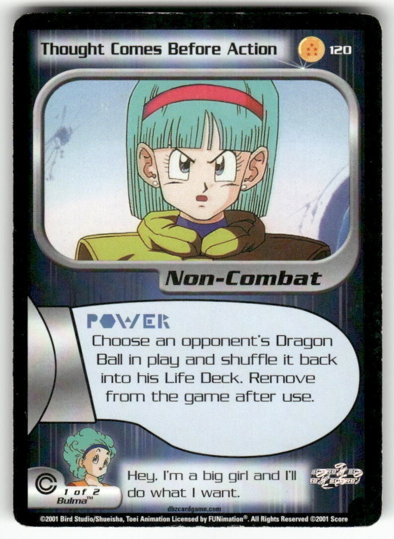 Dragon Ball Z Score Thought Comes Before Action #120 Very Good