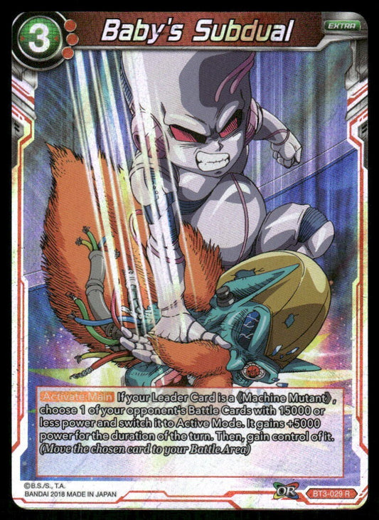 Dragon Ball Super Baby's Subdual #BT3-029 R Near Mint Foil