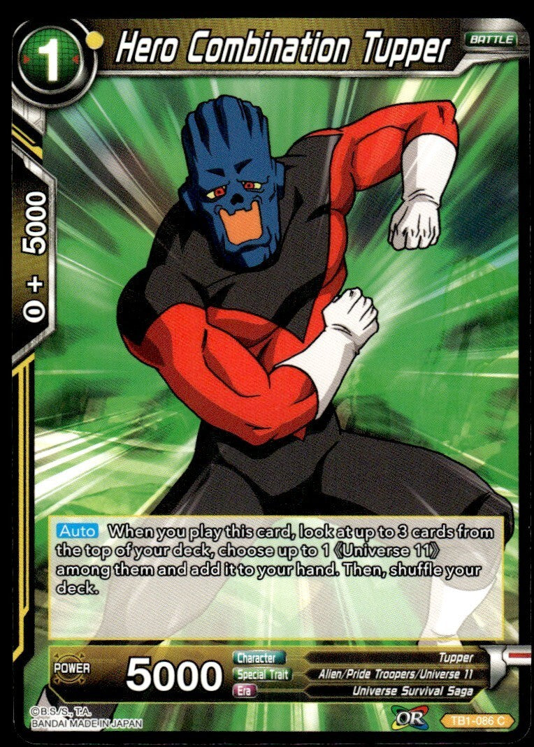 Dragon Ball Super Hero Combination Tupper #TB1-086 C Near Mint