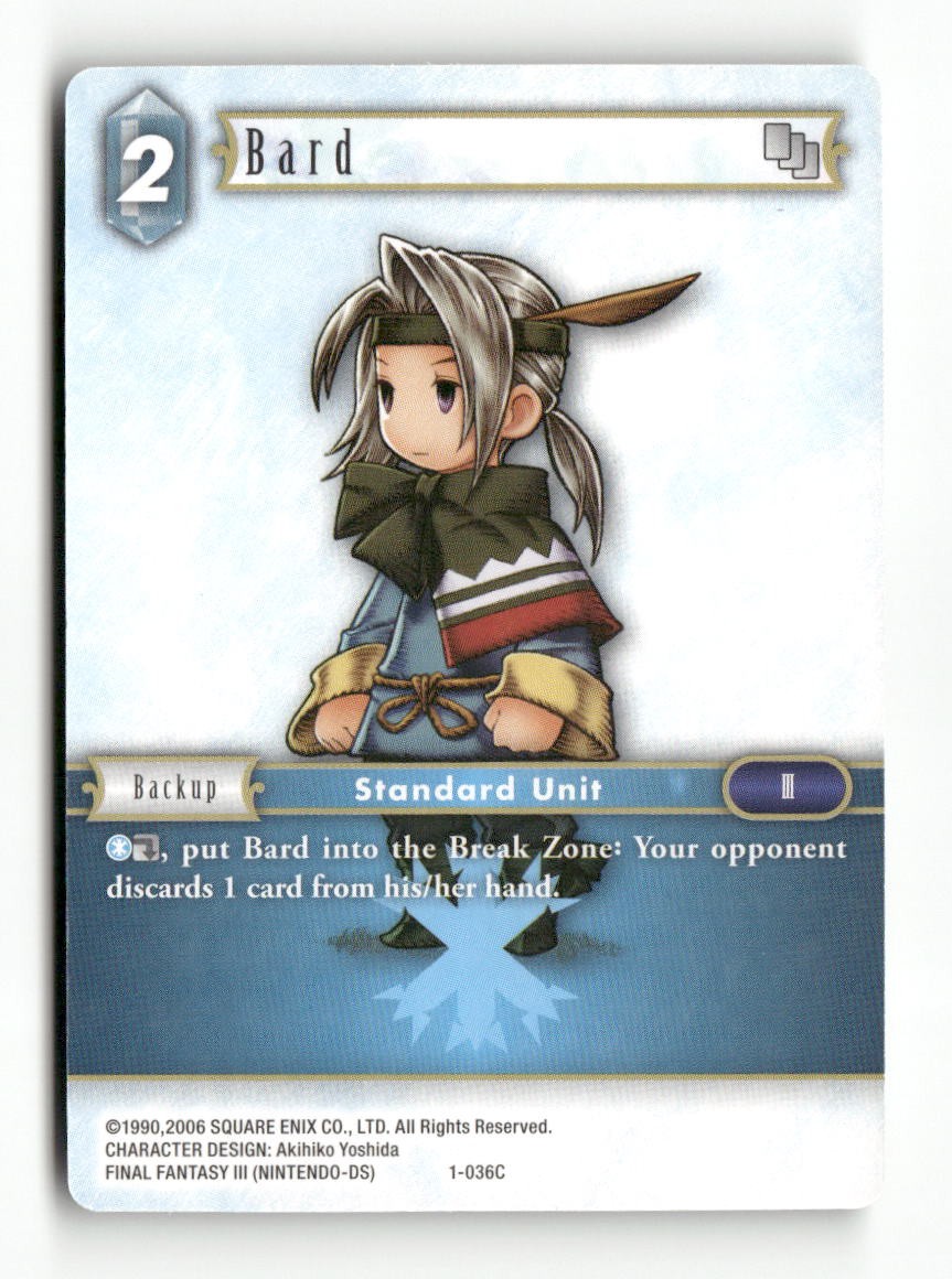 Bard (Luneth) 1-036C Common Opus I Final Fantasy Near Mint