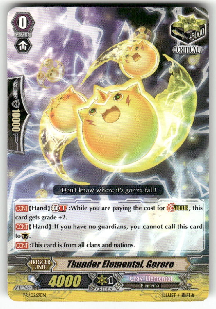 Cardfight Vanguard Thunder Elemental, Gororo - PR/0269EN #PR/0269EN PR