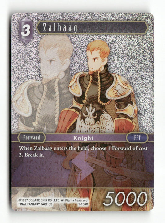 Zalbaag 1-136C Common Opus I Final Fantasy Foil Near Mint WAVE 1