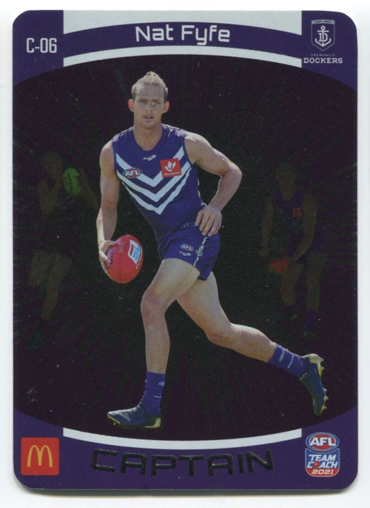 AFL 2021 McDonalds Captain Fremantle Dockers Nat Fyfe #C-06 Near Mint